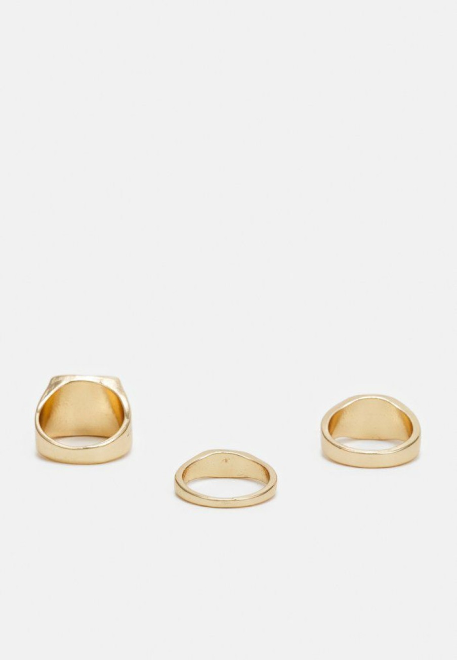 Accessoires Vintage Supply | Vintage Supply Unisex 3 Pack Ring Gold-Coloured