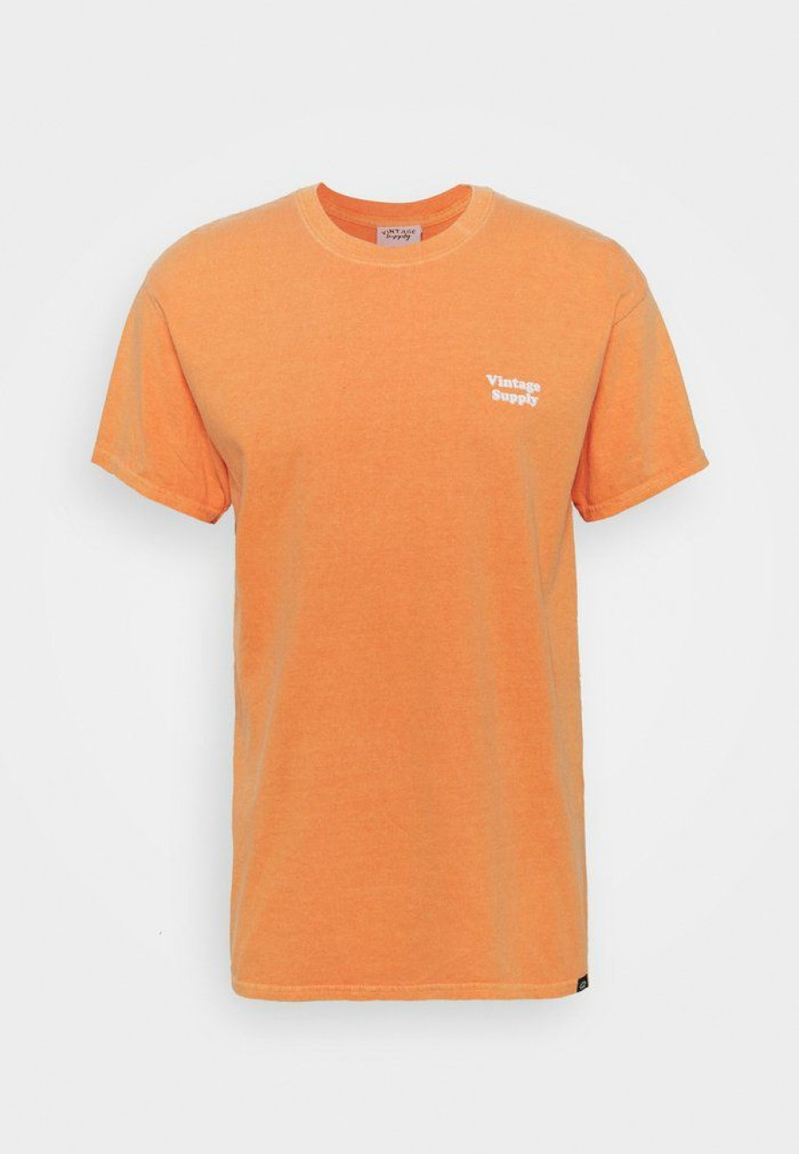 Clothing Vintage Supply | Vintage Supply Overdye Flow Basic T-Shirt Chedder