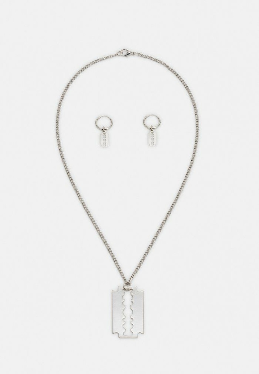 Accessoires Vintage Supply | Vintage Supply Necklace & Earring Set Earrings Silver-Coloured