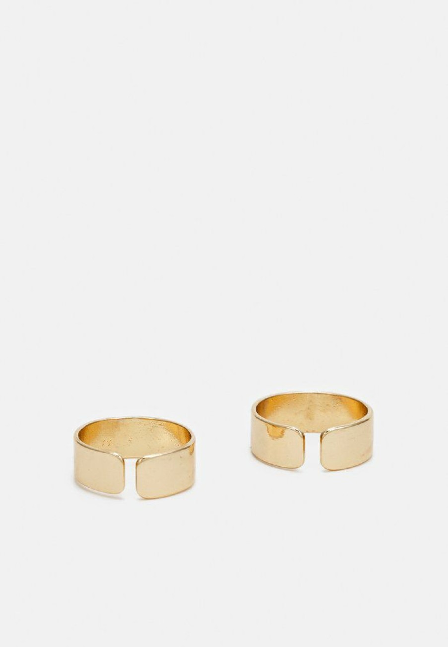 Accessoires Vintage Supply | Vintage Supply Unisex 2 Pack Ring Gold-Coloured