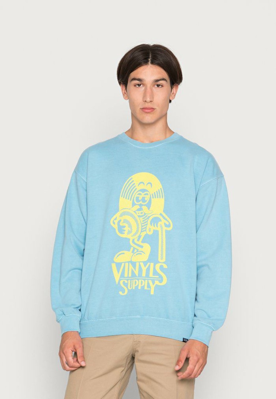 Clothing Vintage Supply | Vintage Supply Front Back Print Sweatshirt Blue