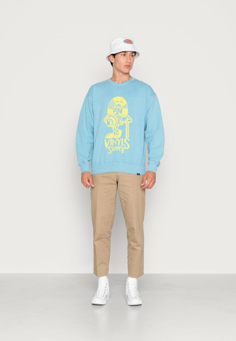 Clothing Vintage Supply | Vintage Supply Front Back Print Sweatshirt Blue