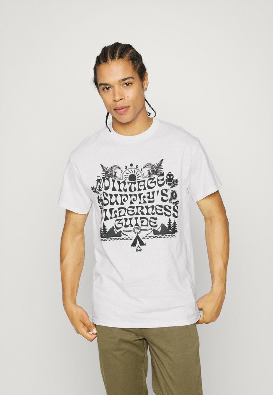 Clothing Vintage Supply | Vintage Supply With Wilderness Guide Graphic Unisex Print T-Shirt White