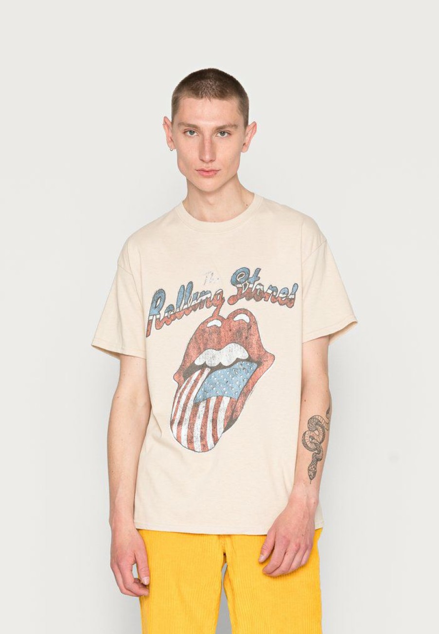 Clothing Vintage Supply | Vintage Supply The Rolling Stones Tee Print T-Shirt Sand