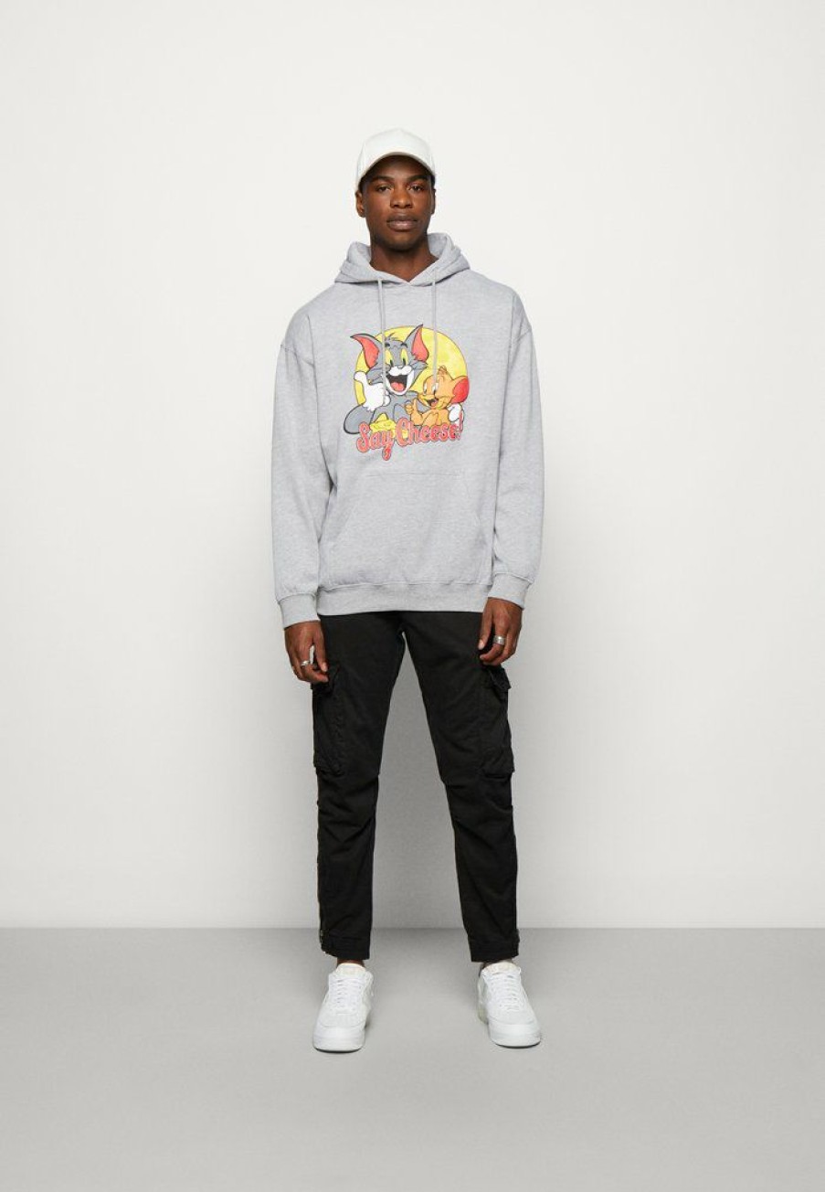 Clothing Vintage Supply | Vintage Supply Unisex Tom & Jerry Say Cheese Hoodie Sweatshirt Sports Grey