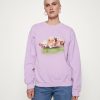 Clothing Vintage Supply | Vintage Supply Overdye With Puppies Graphic Sweatshirt Lilac