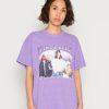 Clothing Vintage Supply | Vintage Supply Oversized With Mary Blige Print T-Shirt Overdyed Purple