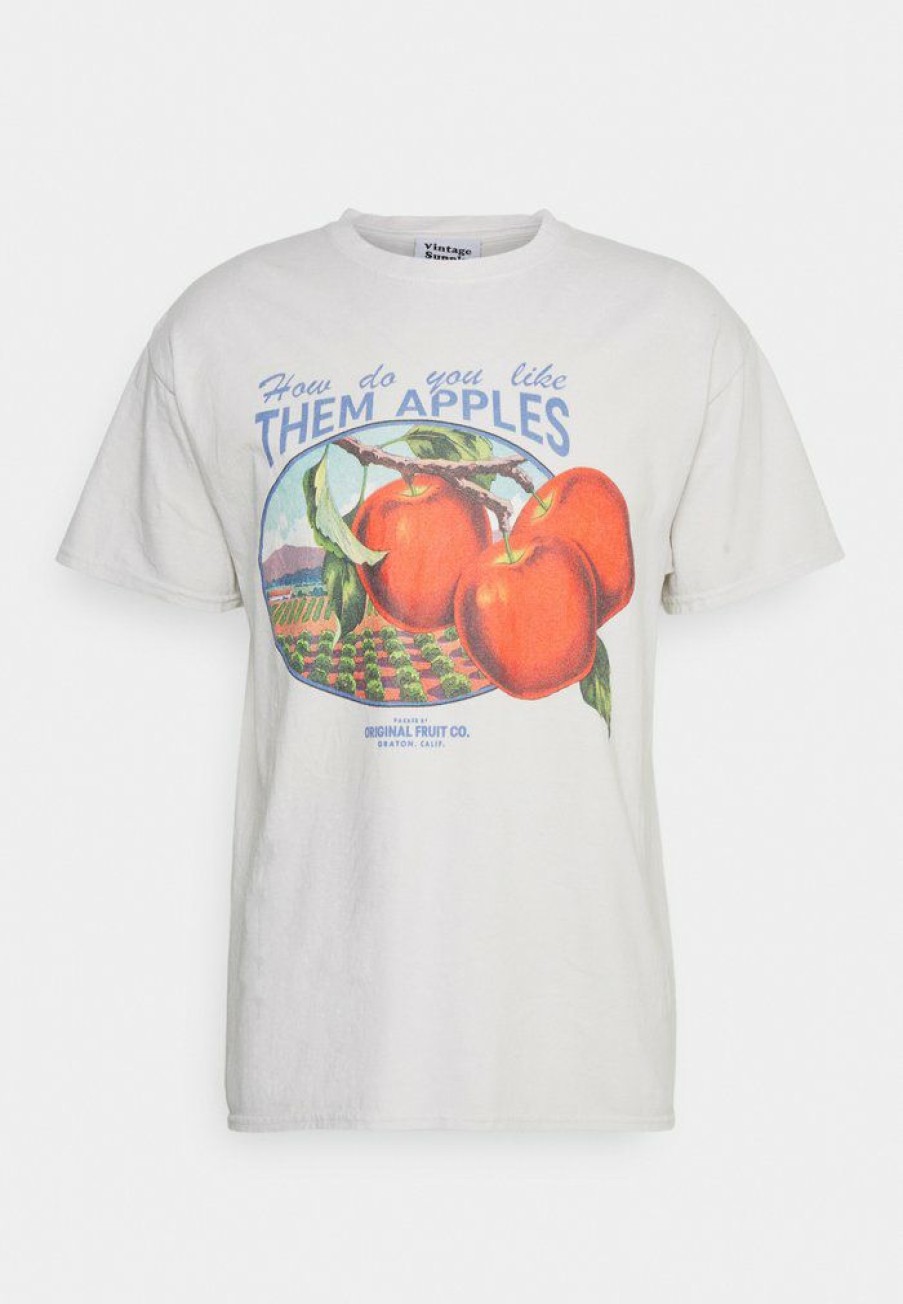 Clothing Vintage Supply | Vintage Supply Howdo You Like Them Apples' Graphic Unisex Print T-Shirt Od White