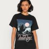 Clothing Vintage Supply | Vintage Supply Snow Washed Oversized Fit With The Beach Boys Print T-Shirt Black