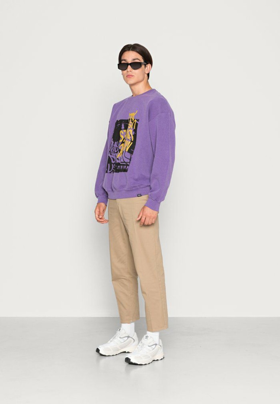 Clothing Vintage Supply | Vintage Supply Music Unites Allprint Sweatshirt Purple