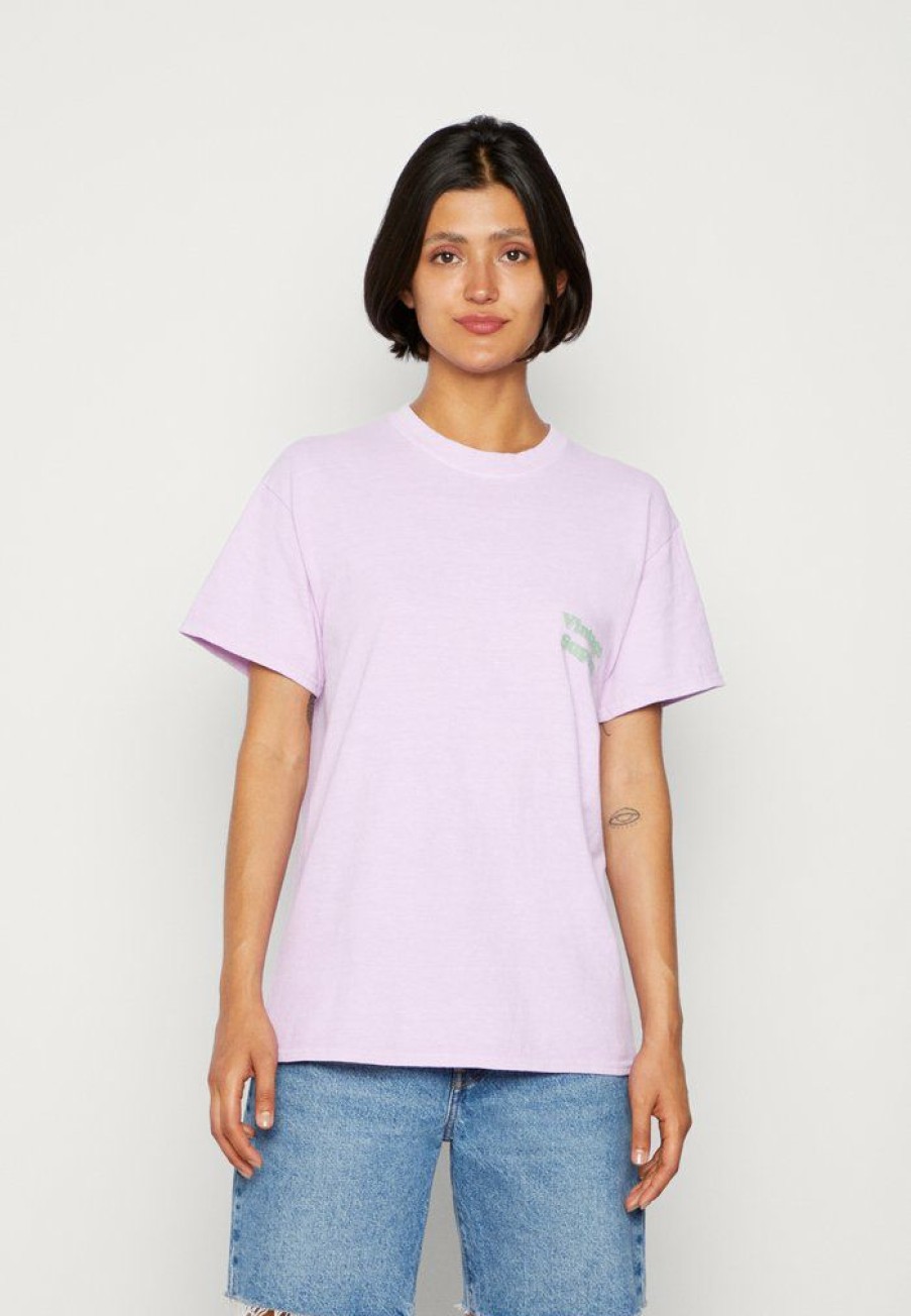 Clothing Vintage Supply | Vintage Supply Cropped Core Logo Basic T-Shirt Lilac