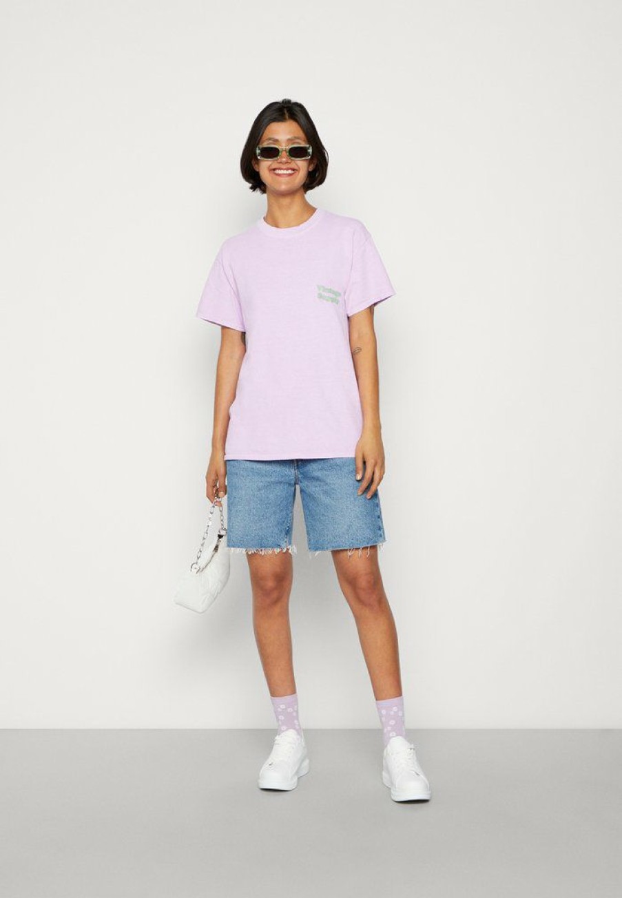 Clothing Vintage Supply | Vintage Supply Cropped Core Logo Basic T-Shirt Lilac