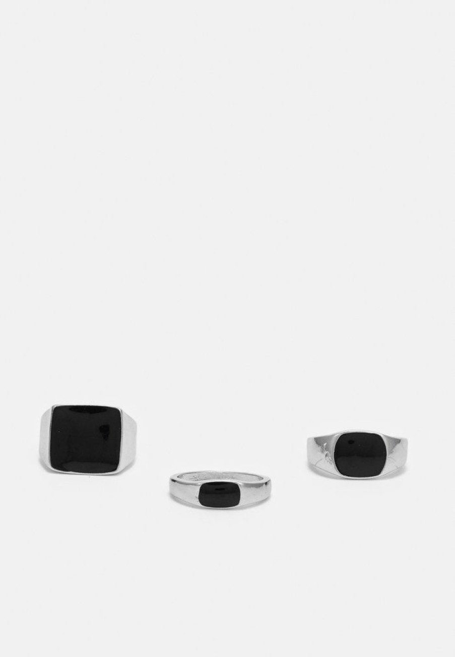 Accessoires Vintage Supply | Vintage Supply Unisex 3 Pack Ring Silver-Coloured