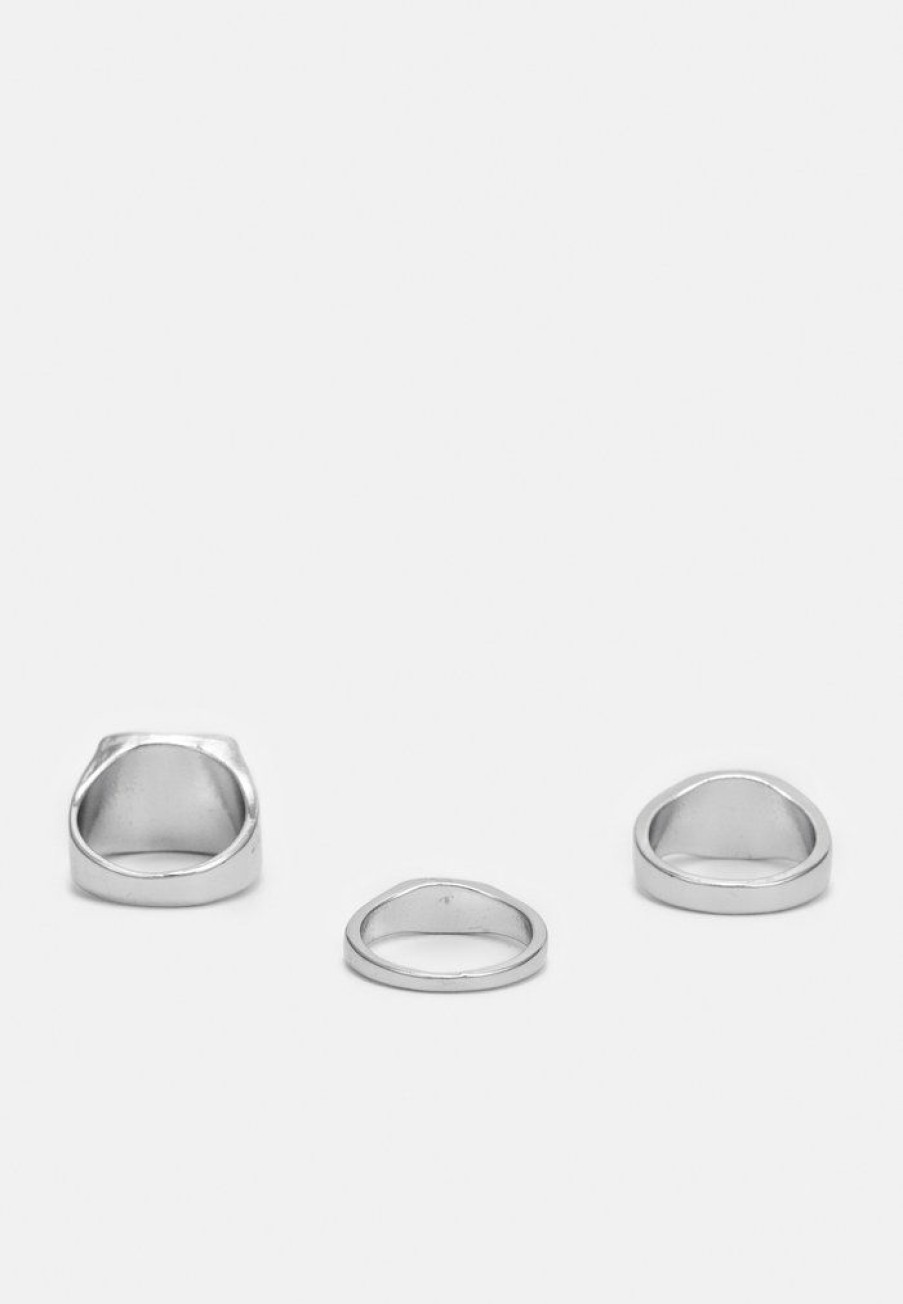 Accessoires Vintage Supply | Vintage Supply Unisex 3 Pack Ring Silver-Coloured