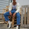 Clothing Vintage Supply | Vintage Supply Washed Baggy Relaxed Fit Jeans Denim Blue