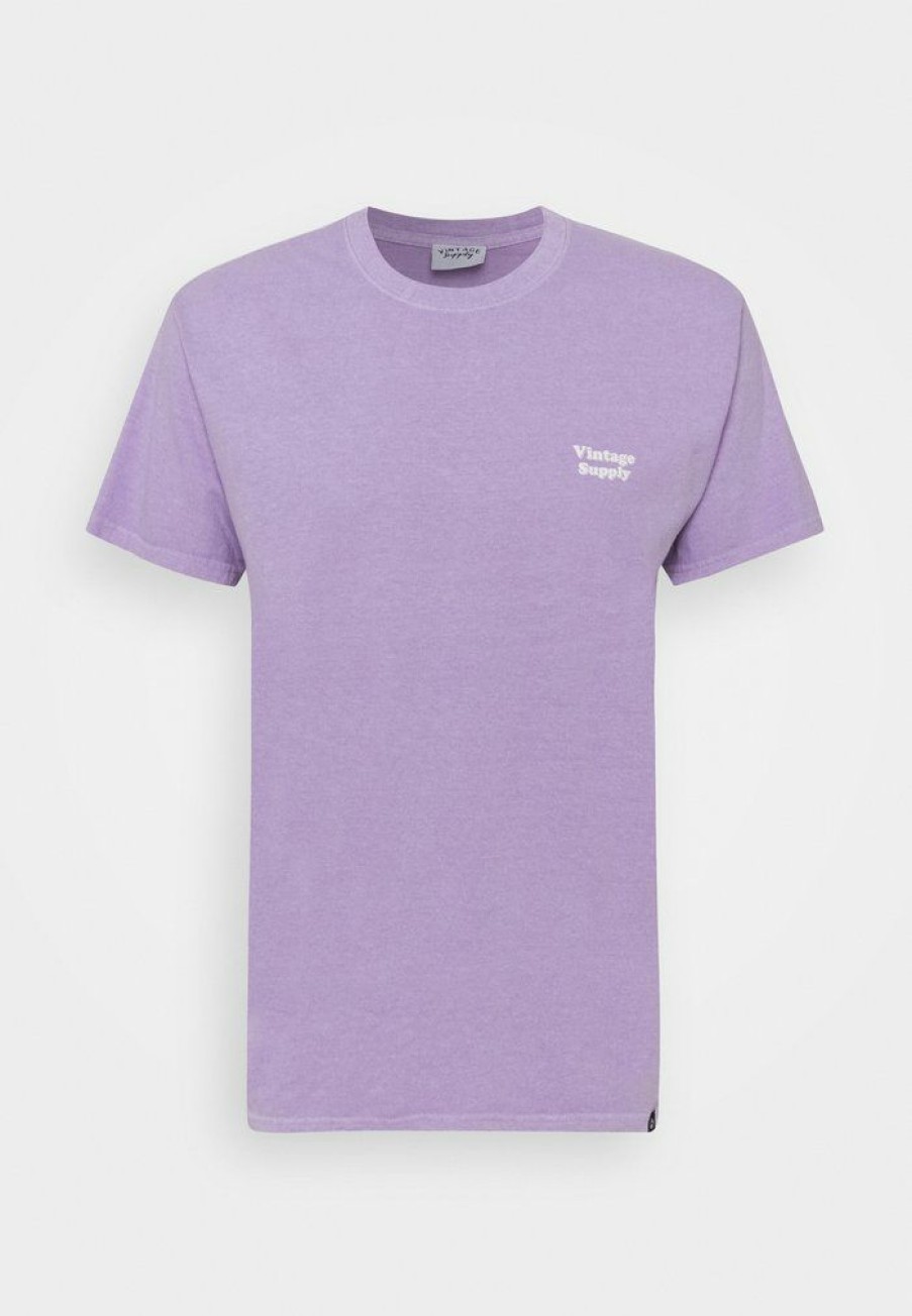 Clothing Vintage Supply | Vintage Supply Overdye Flow Basic T-Shirt Orchid