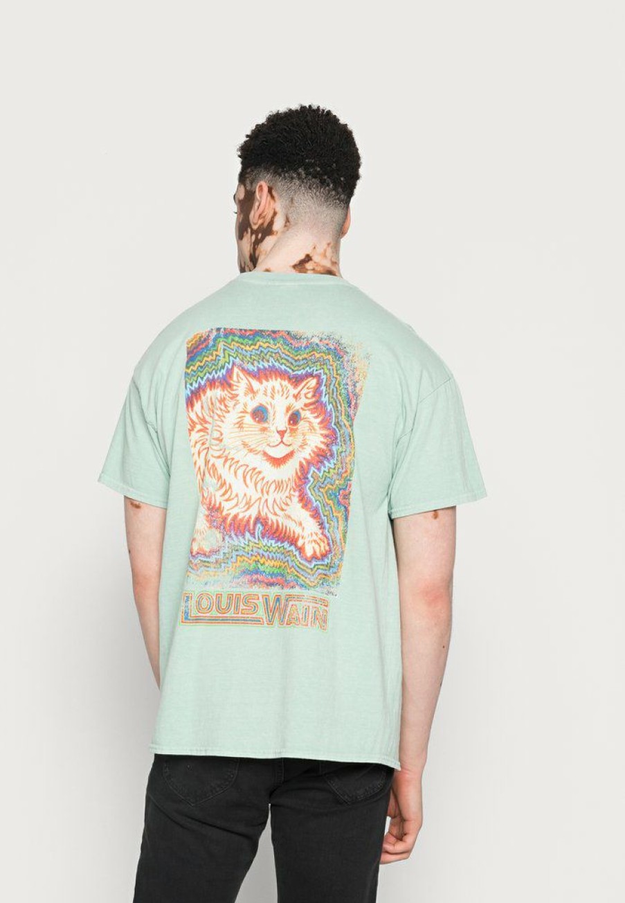 Clothing Vintage Supply | Vintage Supply Louis Wain Front And Back Graphic Tee Print T-Shirt Lime