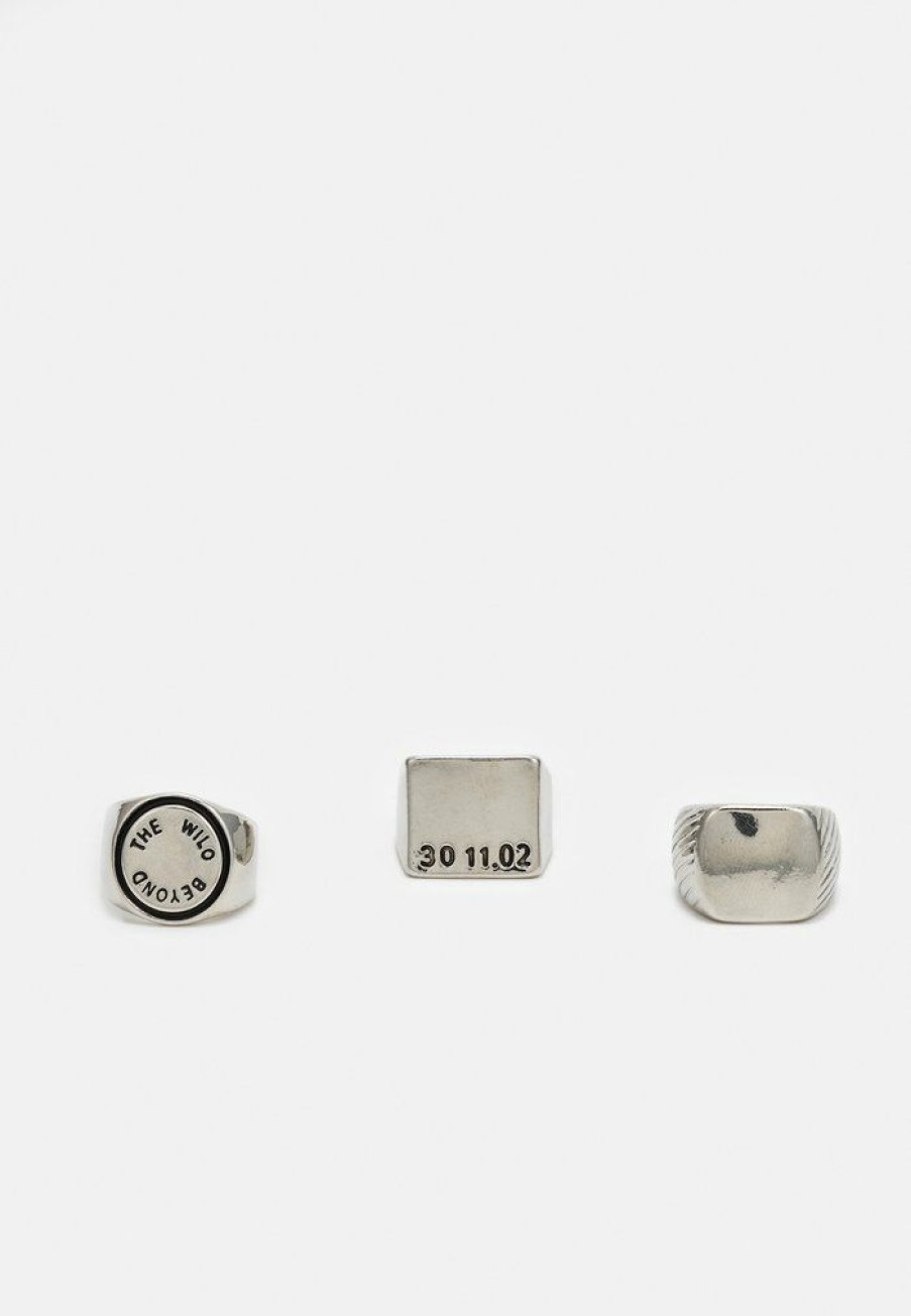 Accessoires Vintage Supply | Vintage Supply Unisex 3 Pack Ring Silver-Coloured