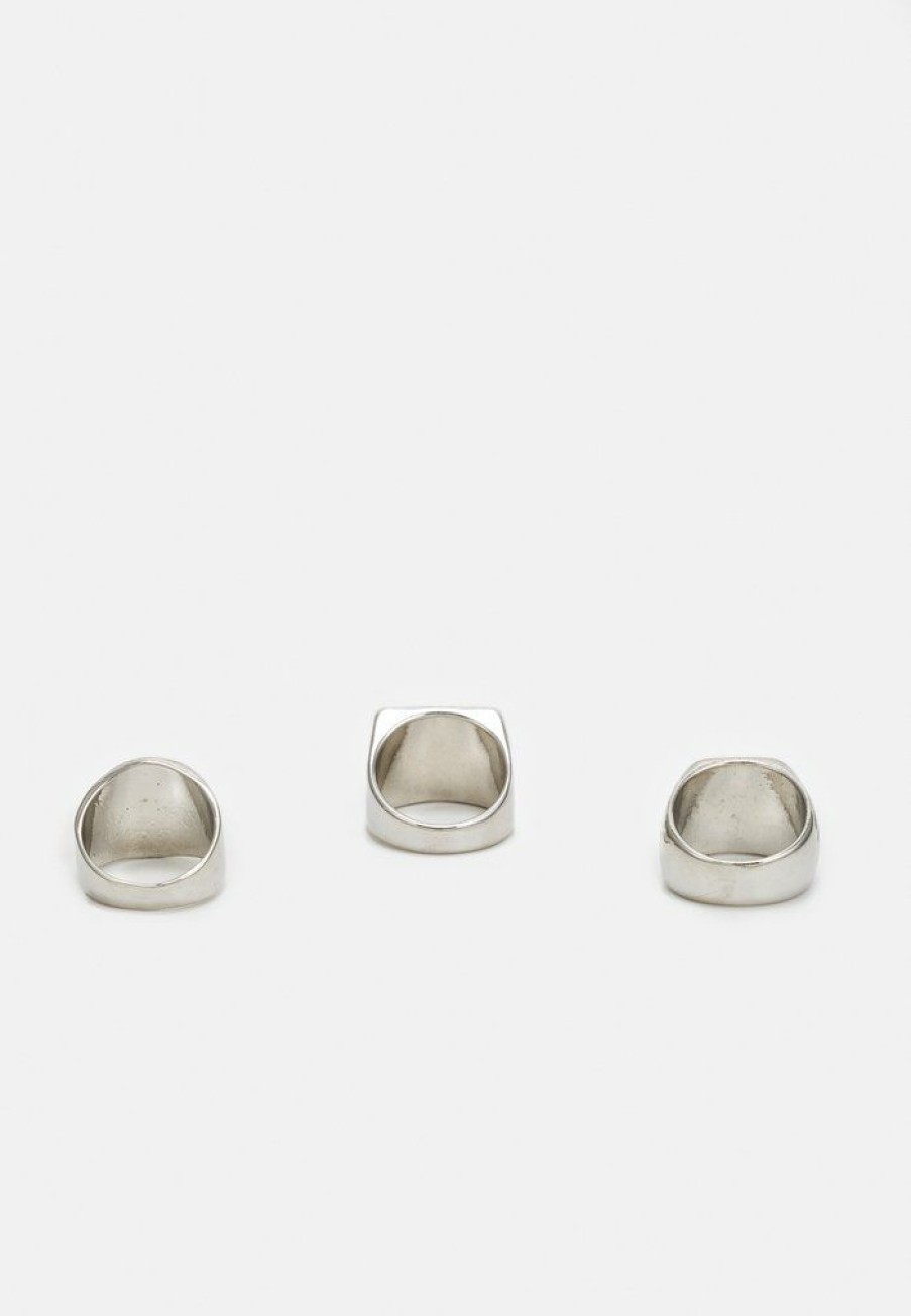 Accessoires Vintage Supply | Vintage Supply Unisex 3 Pack Ring Silver-Coloured