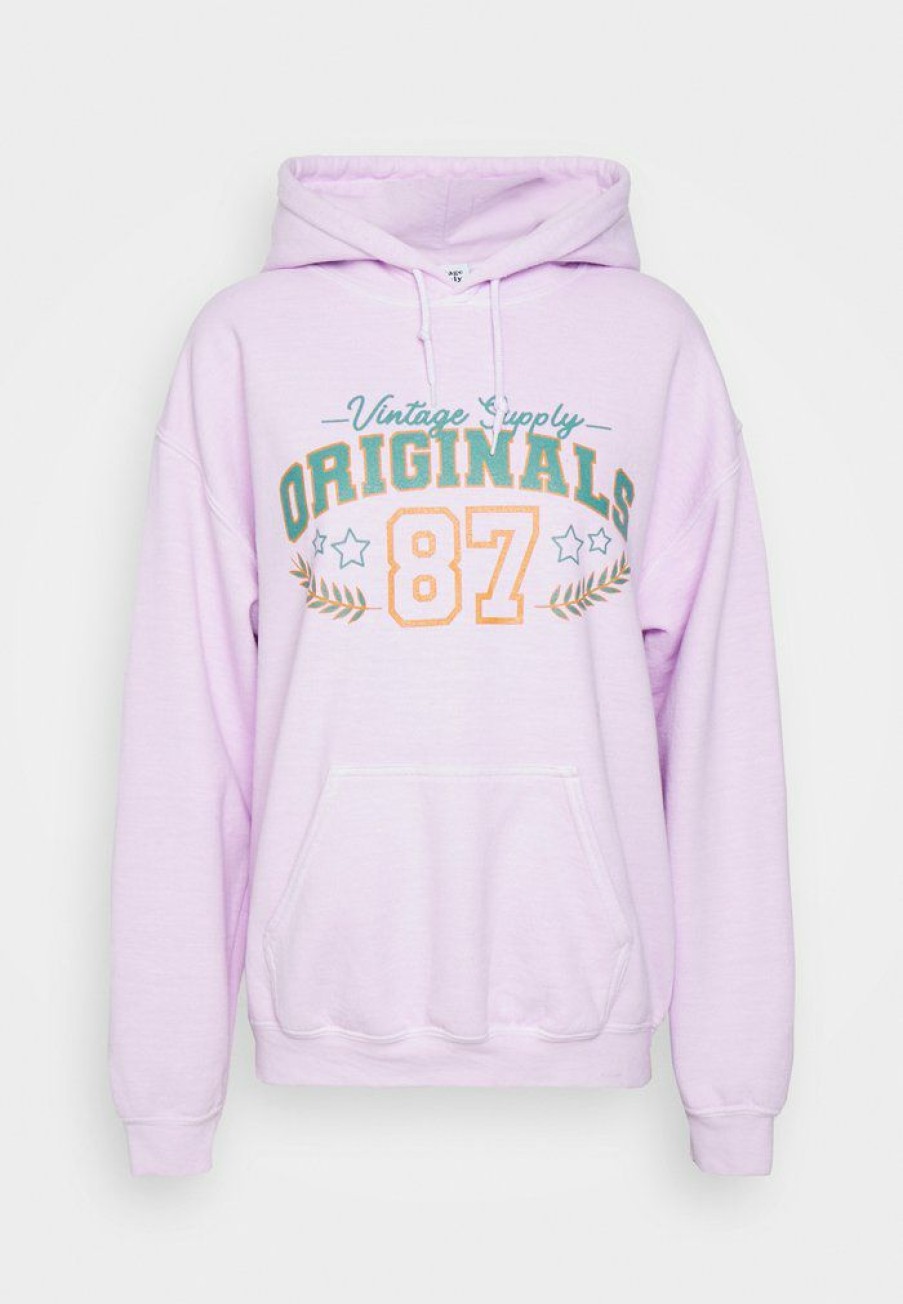 Clothing Vintage Supply | Vintage Supply Hoodie With Originals 87 Print Unisex Sweatshirt Overdye Purple