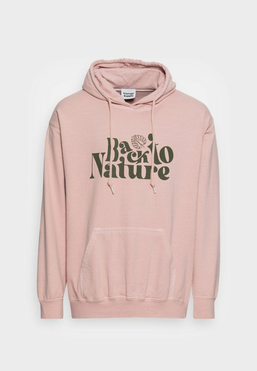 Clothing Vintage Supply | Vintage Supply Hoodie With Back To Nature Graphic Unisex Hoodie Light Pink